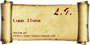 Lupp Ilona névjegykártya
